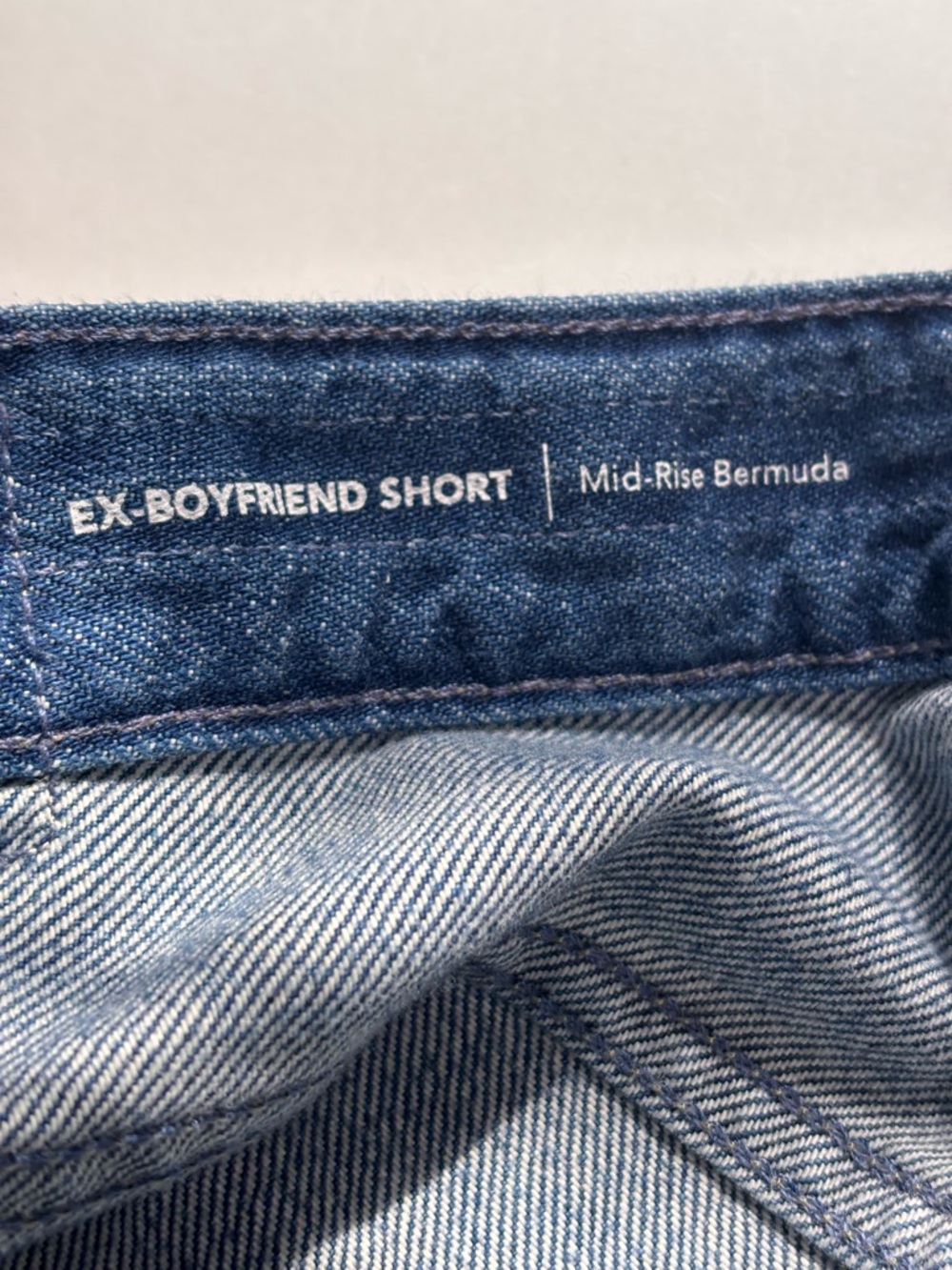 Ag Adriano Goldschmied Beryl Blue Ex Boyfriend Raw Hem 7" Denim Bermuda Shorts - Picture 10 of 12
